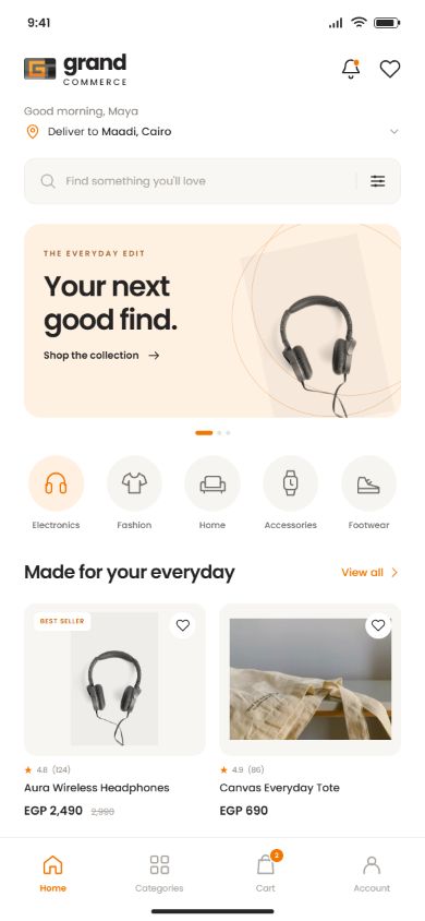 Grand Commerce recreated screen